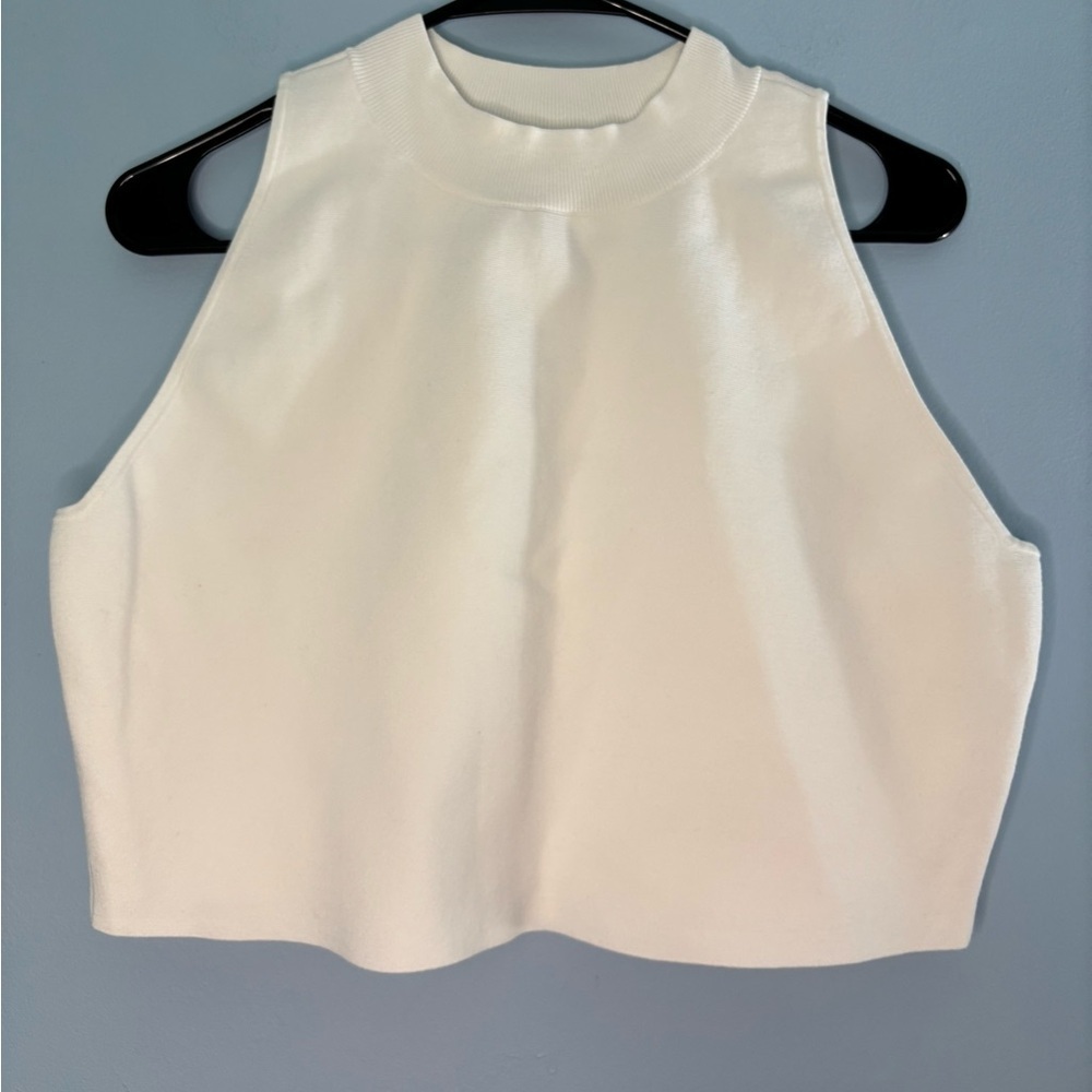 Nordstrom OPEN EDIT Crop Top NWT Small Ivory Cloud (White) Size XL